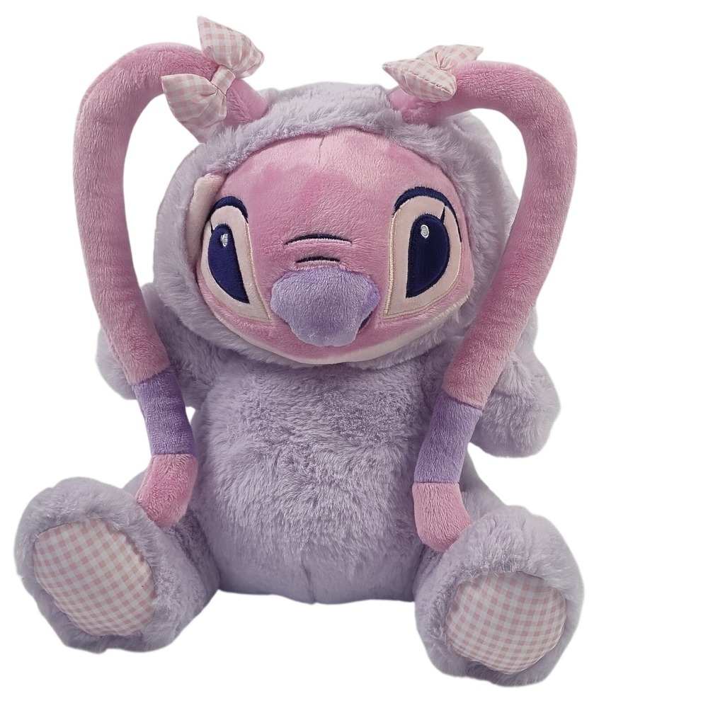 Disney 2017 Stitch Easter Plush Bunny Eggstraterrestrial 12" Angel Purple Hood